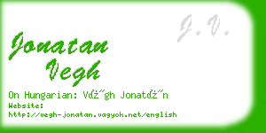 jonatan vegh business card